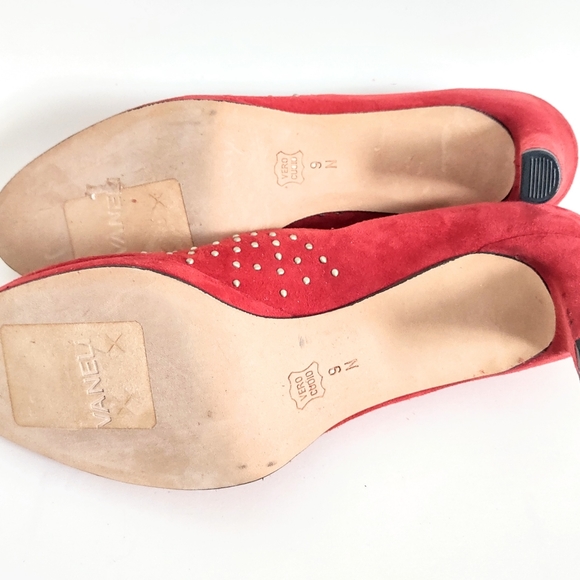 Vaneli Women's Burnt Orange Genuine Suede Leather Platform Stacked Heel Size 9 N - Picture 10 of 10